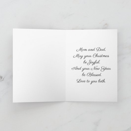 Mam- en papa-feestkaart feestdagen kaart (Binnen)