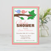 Mam en papa vogels - Babyschoenen Kaart (Staand voorkant)