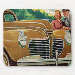 Mam en papa's BIG gouden 1941 Plymouth Muismat