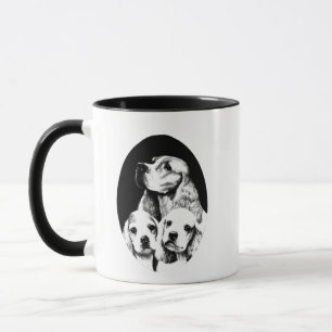 Mam en puppy dogs Cocker Spaniel art Mok