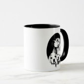 Mam en puppy dogs Cocker Spaniel art Mok (Voorkant rechts)