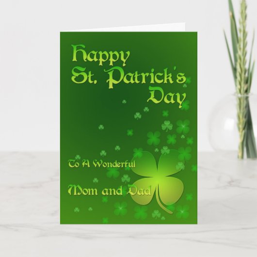 Mam en vader, Happy St Patrick's day card Kaart (Voorkant)