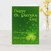 Mam en vader, Happy St Patrick's day card Kaart (Gele Bloem)
