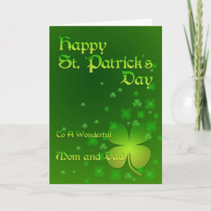 Mam en vader, Happy St Patrick's day card Kaart
