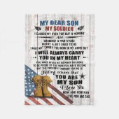 Mam en vader van mijn dierbare zoon Army Fleece Deken (Voorkant)