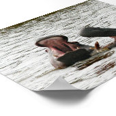 Mam en zoon hippos spelen poster (Hoek)