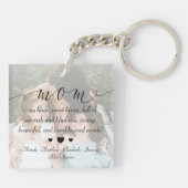 Mam Familie Foto Collage Speciaal Bericht Keepomwi Sleutelhanger (Achterkant)