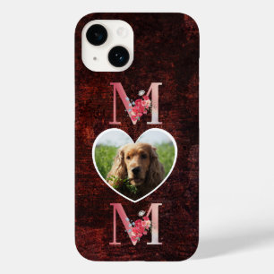 Mam Floral hartfoto van rood van de hond Case-Mate iPhone 14 Hoesje
