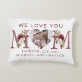 Mam Floral Heart Foto botanisch Accent Kussen (Achterkant)