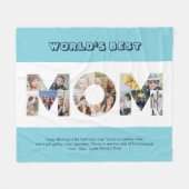 Mam Foto Collage Cutout Moederdag Verjaardag Fleece Deken (Voorkant (Horizontaal))