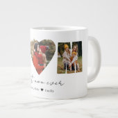 Mam Foto Collage Heart Foto Moederdag Large C Extra Grote Beker (Voorkant rechts)