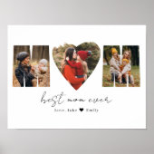 Mam Foto Collage Heart Foto Moederdag Poster (Voorkant)