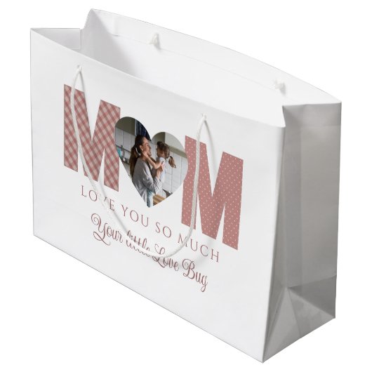 Mam Foto Gift Bag Groot Cadeauzakje (Achterkant Gekanteld)