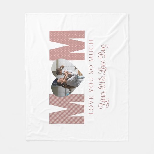 Mam Foto van mij Fleece Deken (Voorkant)