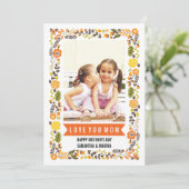 Mam, Gefeliciteerd Moederdag oranje, gele bloemenf Kaart (Staand voorkant)