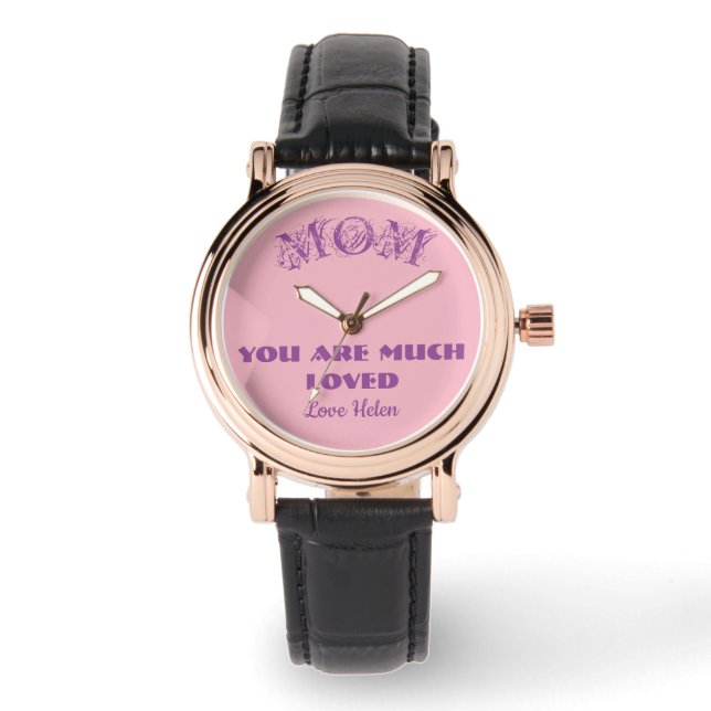 Mam Gepersonaliseerde naam schattig cadeau voor mo Horloge (Voorkant)