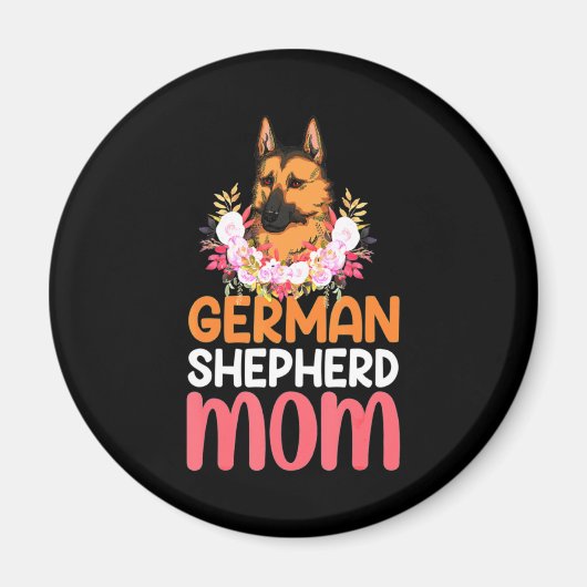 Mam German Shepard Shepherd Dog Magneet (Voorkant)
