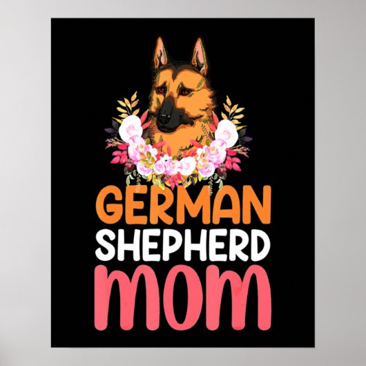 Mam German Shepard Shepherd Dog Poster (Voorkant)