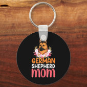 Mam German Shepard Shepherd Dog Sleutelhanger (Voorkant)
