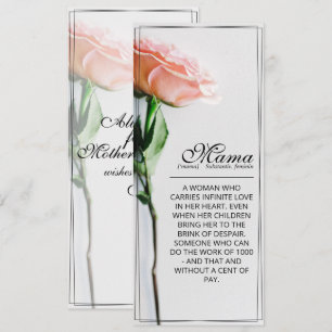 Mam, gewoon onvervangbaar   Classic Kaart - Roos M