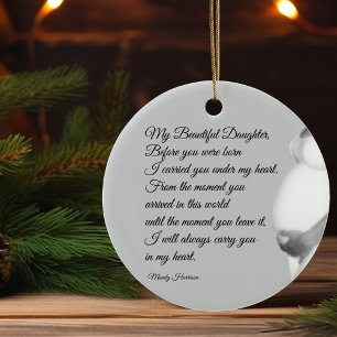 Mam Gift to Daughter Motherhood Quote Kerstmis Keramisch Ornament