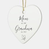 mam | Grandma Heart Ceramic Ornament (Links)