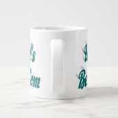 Mam groene halve typografie-Moederdag Extra Grote Beker (Achterkant)