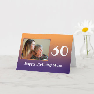Mam Happy Birthday Text Year Photo Template Kaart