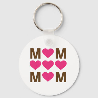 Mam Heart Cross - 2,25-inch Basic Button Sleutelha Sleutelhanger