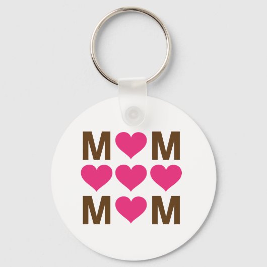 Mam Heart Cross - 2,25-inch Basic Button Sleutelha Sleutelhanger (Voorkant)