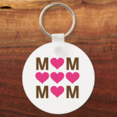 Mam Heart Cross - 2,25-inch Basic Button Sleutelha Sleutelhanger (Voorkant)