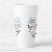 Mam Heart Loving Caring Sweet Gentle Latte Mok (Voorkant)