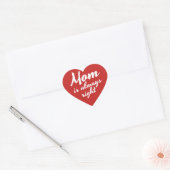 Mam heeft altijd gelijk hart sticker (Envelop)