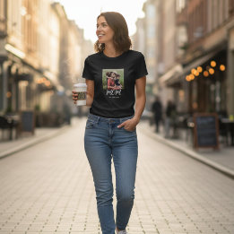 Mam heeft scriptfoto gemaakt t-shirt