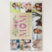 Mam het hart van de familie Multi Foto Legpuzzel (Verticaal)