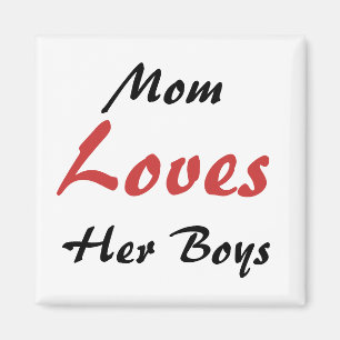 Mam houdt van haar boys Fridge Magnet Magneet