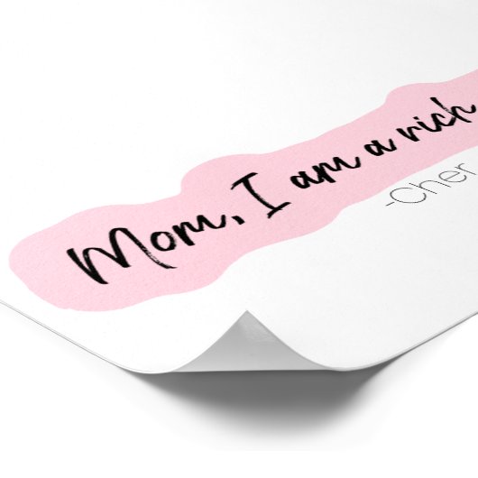 Mam Ik ben een rijk man Poster (Hoek)