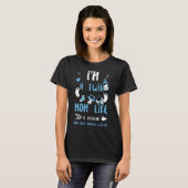 Mam Ik ben een tweelingmoeder zoals een gewone moe T-shirt (Voorkant volledig)