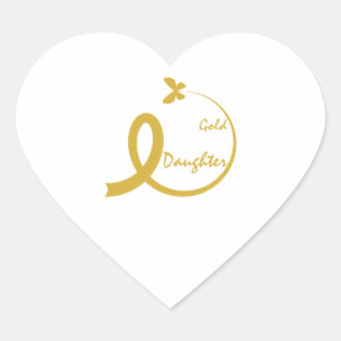 Mam ik heb goud Draag voor mijn dochter kinderkank Hart Sticker