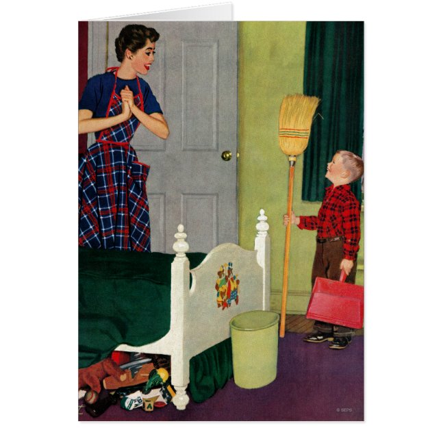 Mam, ik heb mijn kamer gereinigd. (Voorkant)