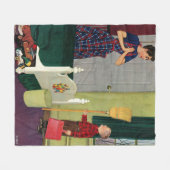 Mam, ik heb mijn kamer gereinigd. fleece deken (Voorkant (Horizontaal))