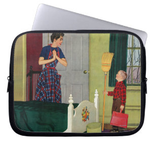 Mam, ik heb mijn kamer gereinigd. laptop sleeve