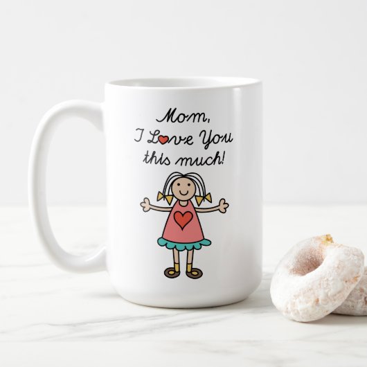 Mam, ik hou van je. koffiemok (Met donut)