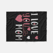 Mam, ik hou van je mam fleece deken (Voorkant (Horizontaal))