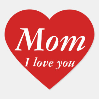 Mam Ik hou van je sticker (Heart Shaped)