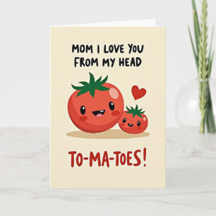 Mam ik hou van je Tomatenkaart Kaart