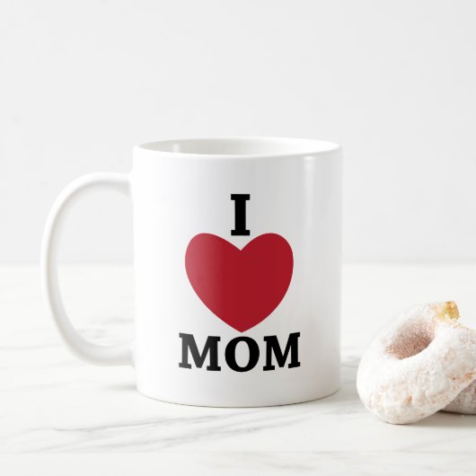 Mam, ik hou van mam koffiemok (Met donut)