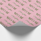 Mam ik hou van roze en gouden sproeten cadeaupapier (Hoek)