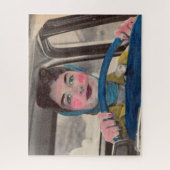 Mam in de jaren '50 op het wiel legpuzzel (Verticaal)