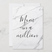 Mam in miljoen | Moederdag witte marmer (Voorkant)